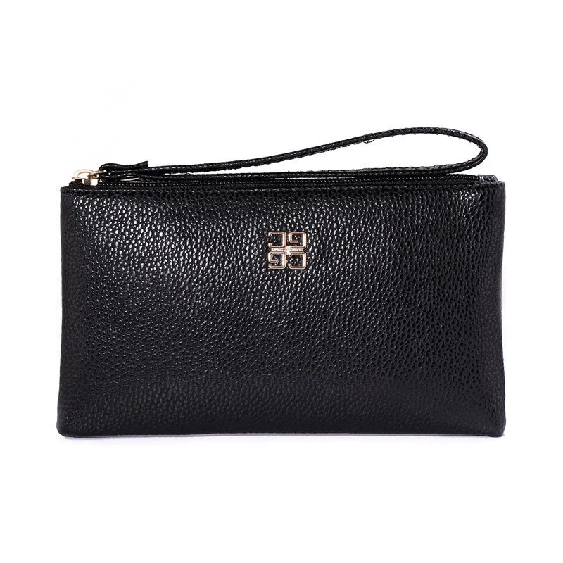 Long 55-inch European style PU leather phone wallet handbag with zipper closure in multiple colour options