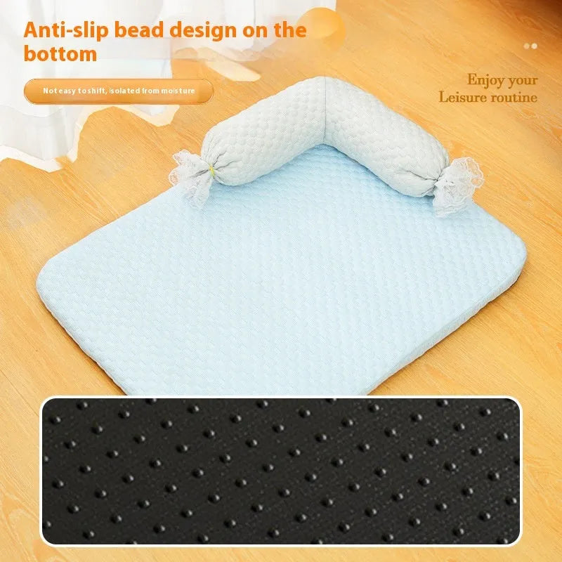 Candy colour cloth dog mat in blue, gray or green, sizes S to XL