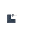 Sterling silver oxidised black geometric square earrings measuring 16mm
