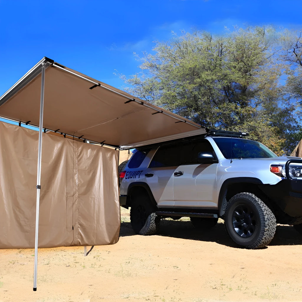 Two-bedroom camping tent with aluminium alloy poles shown in camouflage colour