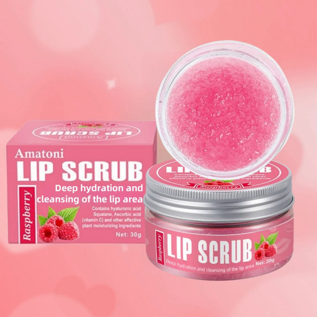 30g fruit flavour lip scrub cream in coconut, raspberry, vanilla or watermelon scents