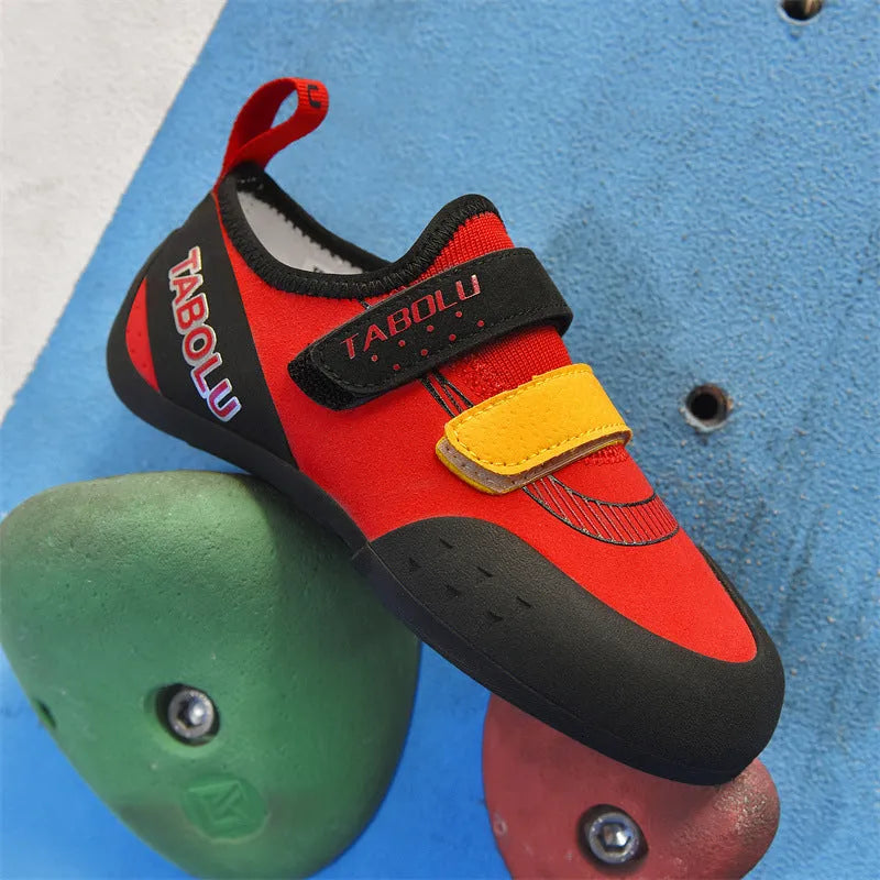 Men's and women's breathable rock climbing shoes with Velcro straps and non-slip rubber soles