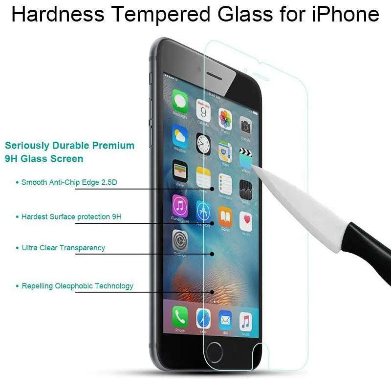 iPhone tempered glass screen protector transparent non-full screen anti-fingerprint
