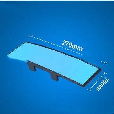 Curved wide-angle blue filter anti-glare rearview mirror with clip-on fitting