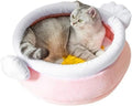 Honey pot shaped cat sofa bed with magic wand design in soft fabric, showing removable nest pad.