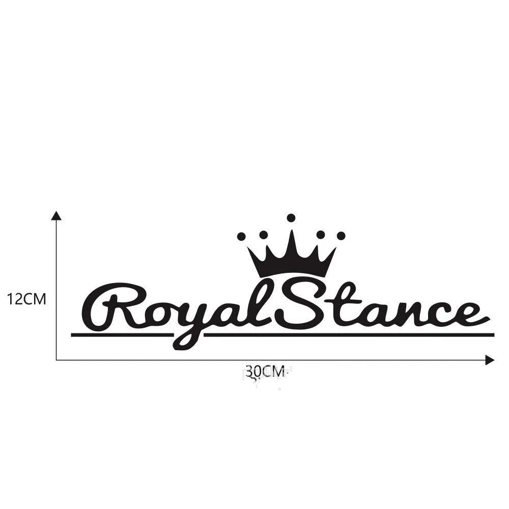 Reflective crown car sticker measuring 30cm by 12cm in PET vinyl material