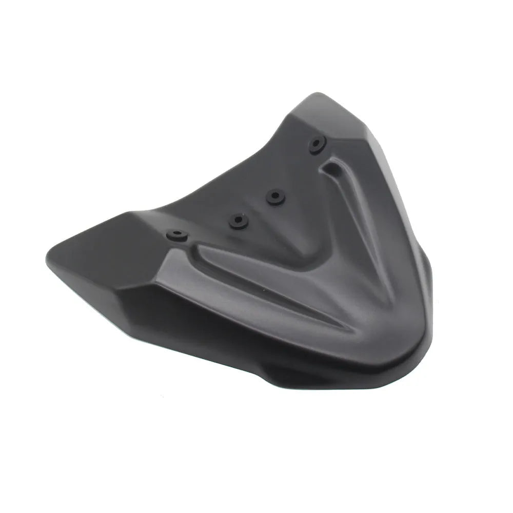 Black ABS plastic fixed wind front wing accessory for KTM 390 and 790 Adventure motorcycles.