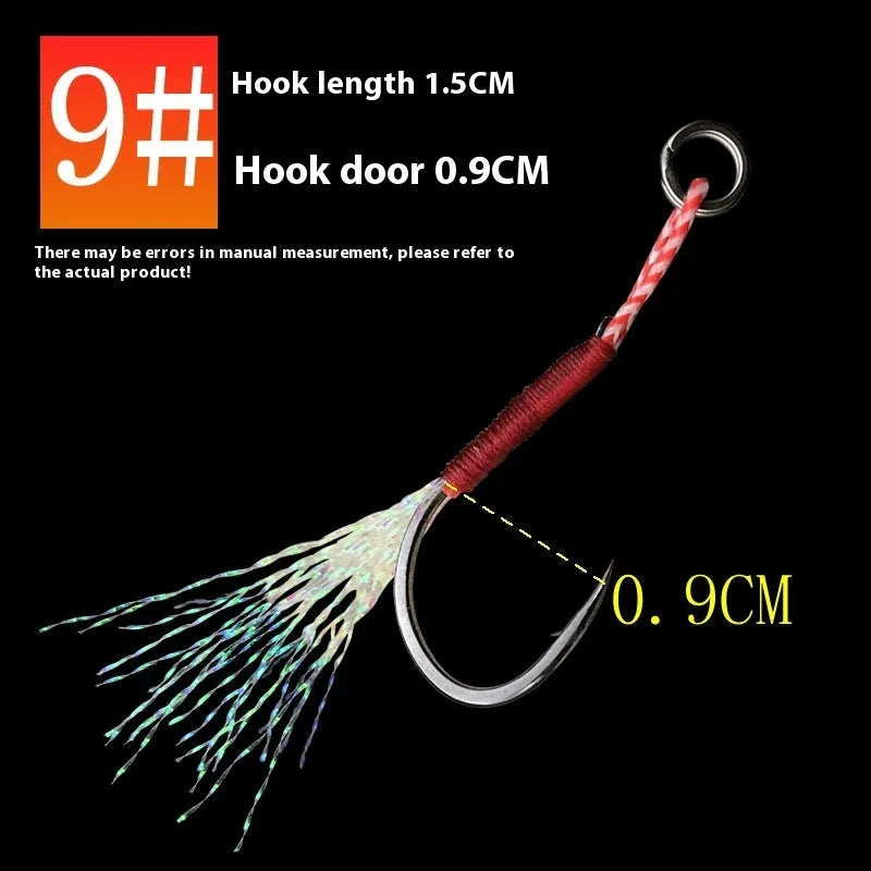 A single bright wire iron plate fishing hook for boat and sea fishing bait rigs.