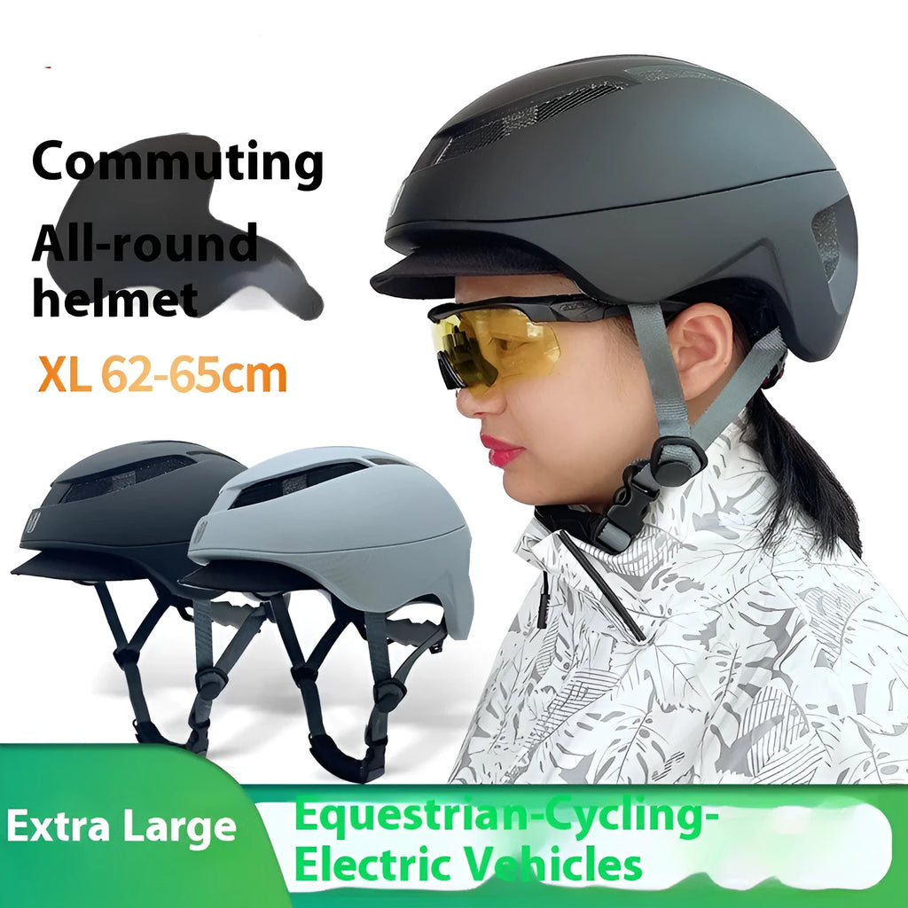 Matte black ski riding electric car cap with PC integrated moulding visor, XL 62-65cm