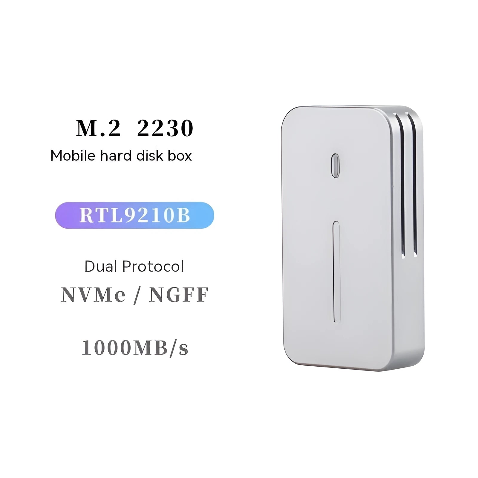 Aluminium alloy external SSD enclosure for M.2 drives with 10Gbps USB 3.2 Gen 2 connectivity