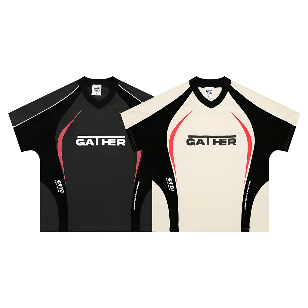 Men's loose fit t-shirt with colour matching letter printing across chest in black or apricot colour