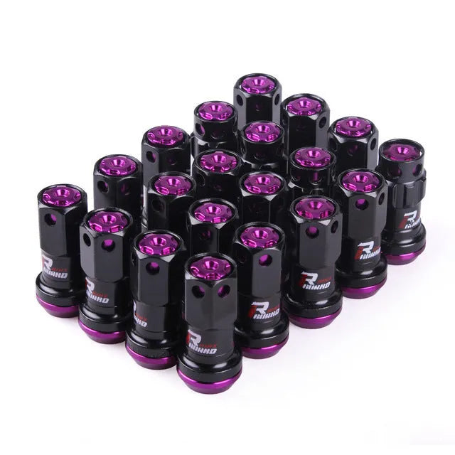 Aluminium alloy automobile wheel hub nuts in multiple colours with M12 thread specifications