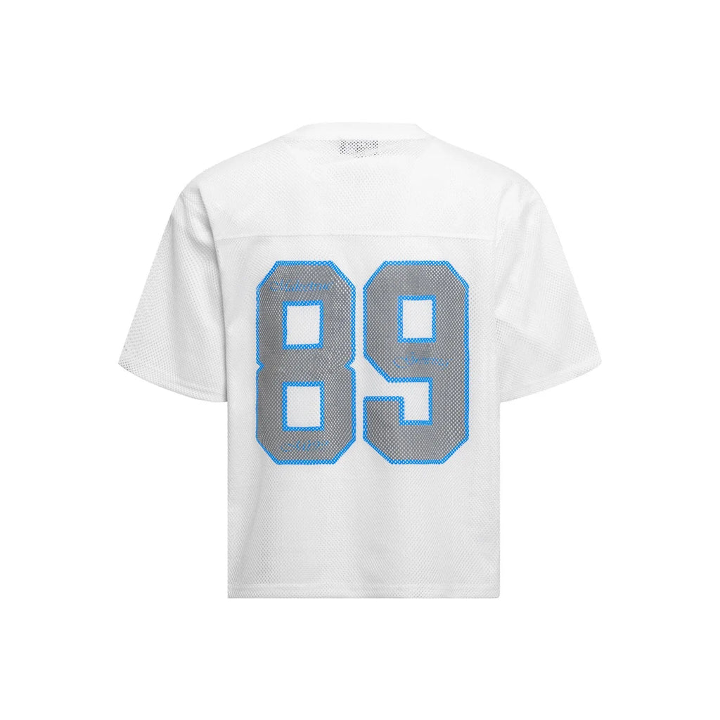 Men's loose-fit polyester t-shirt in black and white colours with regular sleeves