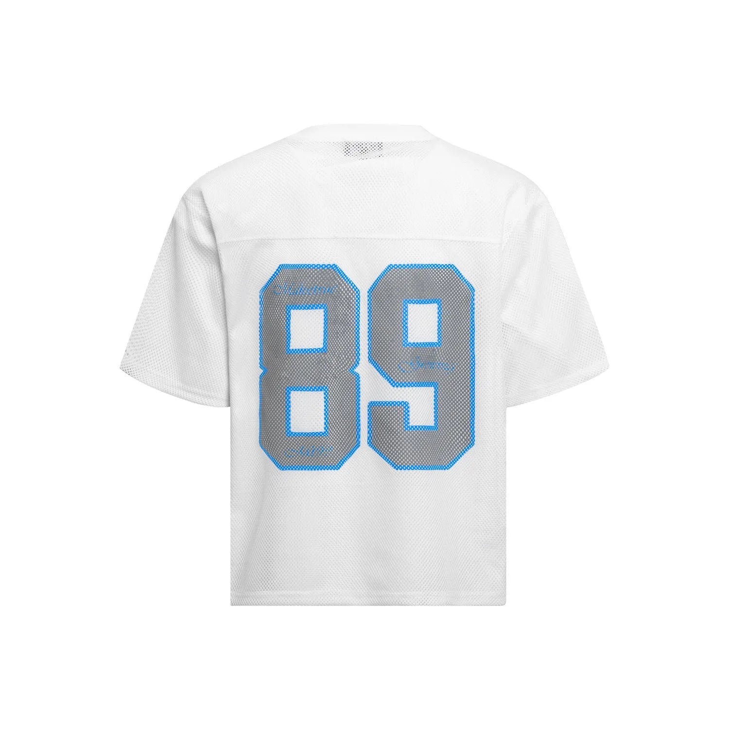Men's loose-fit polyester t-shirt in black and white colours with regular sleeves