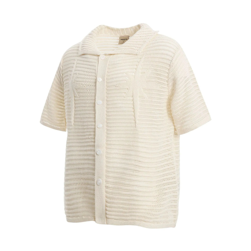 Cotton short sleeve shirt in American retro loose design for youth leisure wear