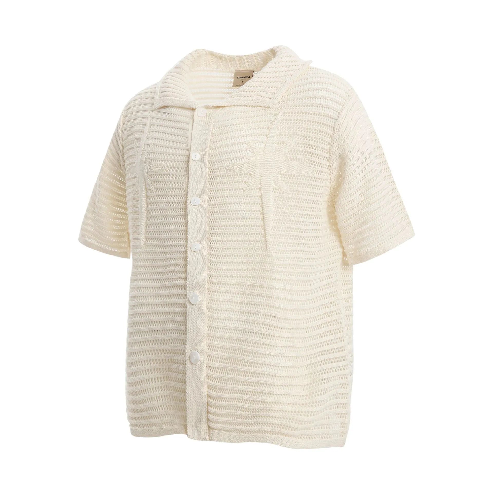 Cotton short sleeve shirt in American retro loose design for youth leisure wear