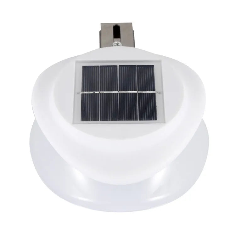 Solar-powered garden fence wall lamp with 9 LED lights in black or white shell options