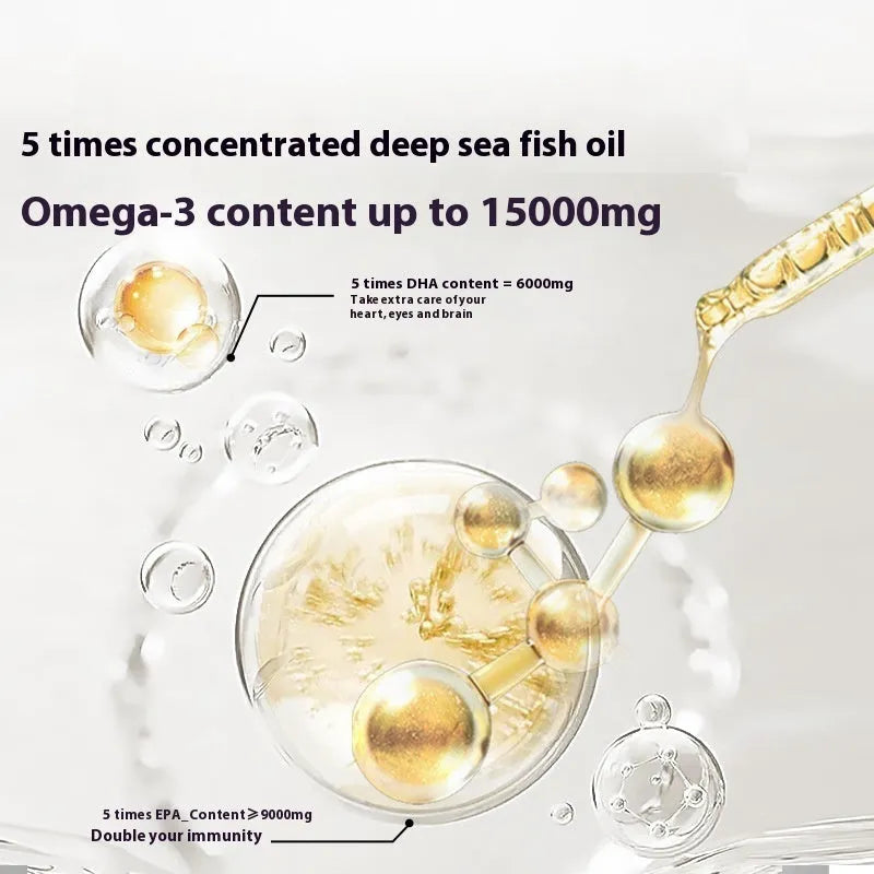 50ml deep sea fish oil supplement bottle for dogs and cats with phospholipid oil and vitamins A C D E
