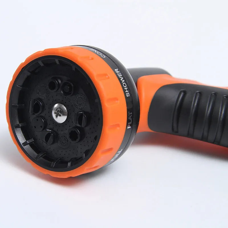 Plastic high pressure car wash gun with adjustable spray and 7.5m to 30m hose for car washing and flower watering