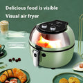 Mechanical button 8-litre air fryer with visible cooking window and EU conversion plug