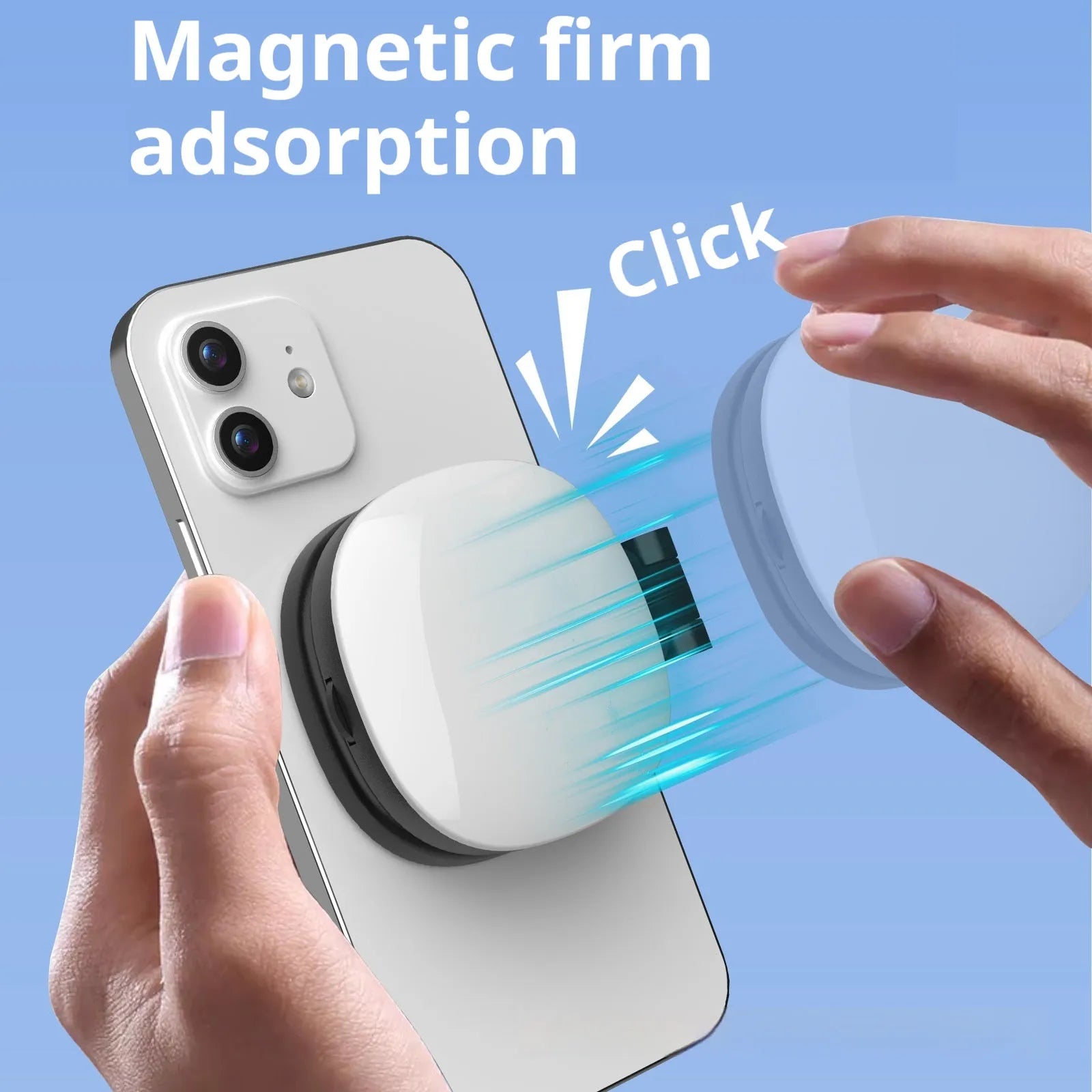 Mobile phone magnetic selfie fill light with adjustable three-colour temperature and universal phone holder