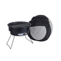 Small round folding ice stove with removable barbecue grill mesh and foldable furnace legs