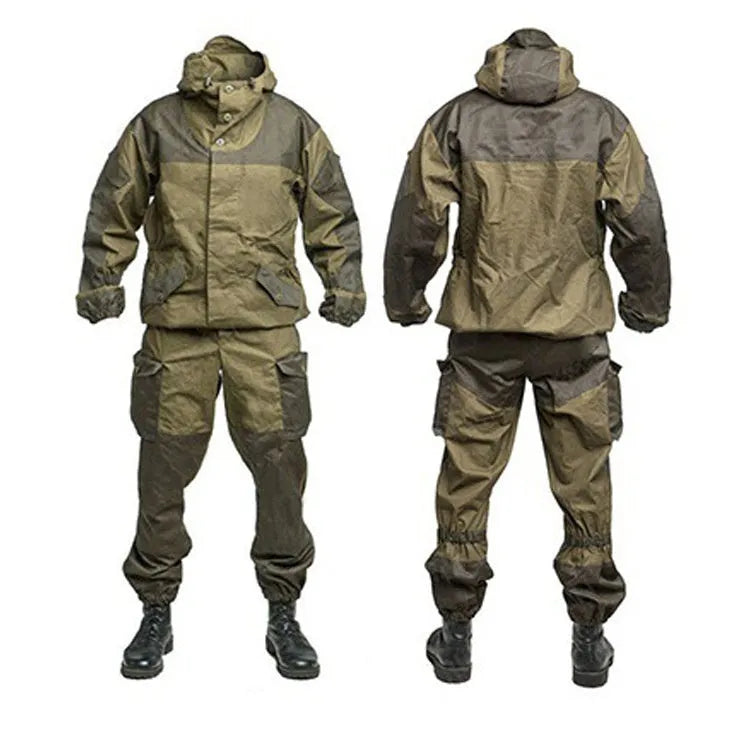 Special Forces tactical mountain battle suit in cotton blend fabric, shown in a camouflage colour option.