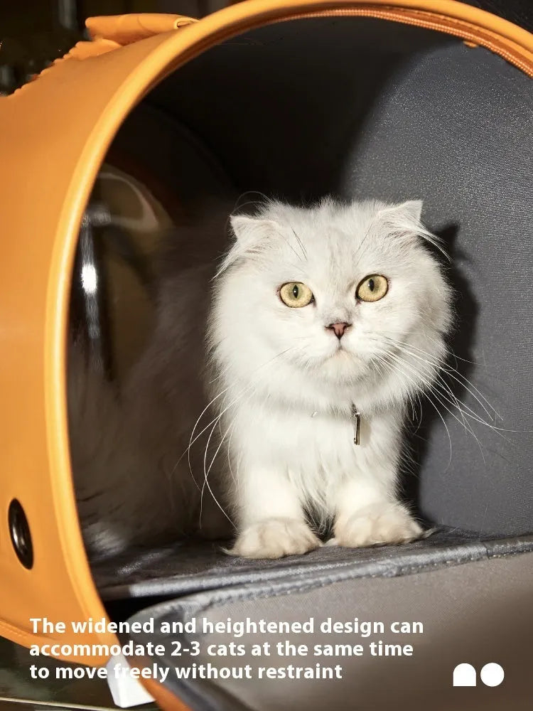 Portable pet carrier bag for cats and small dogs with shoulder strap