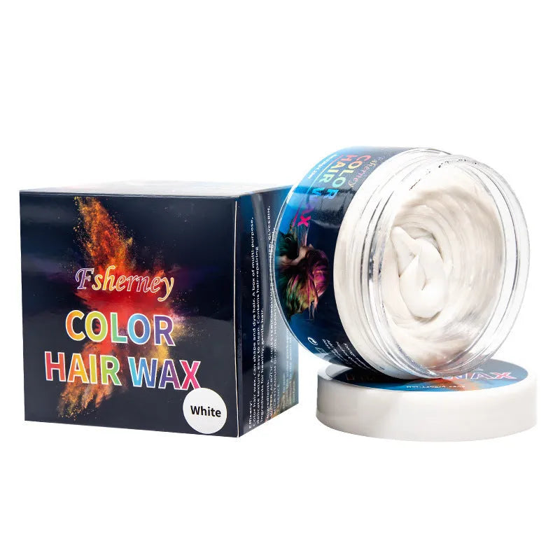120g hair styling clay jar in multiple colour options including blue, granny grey, and rose red