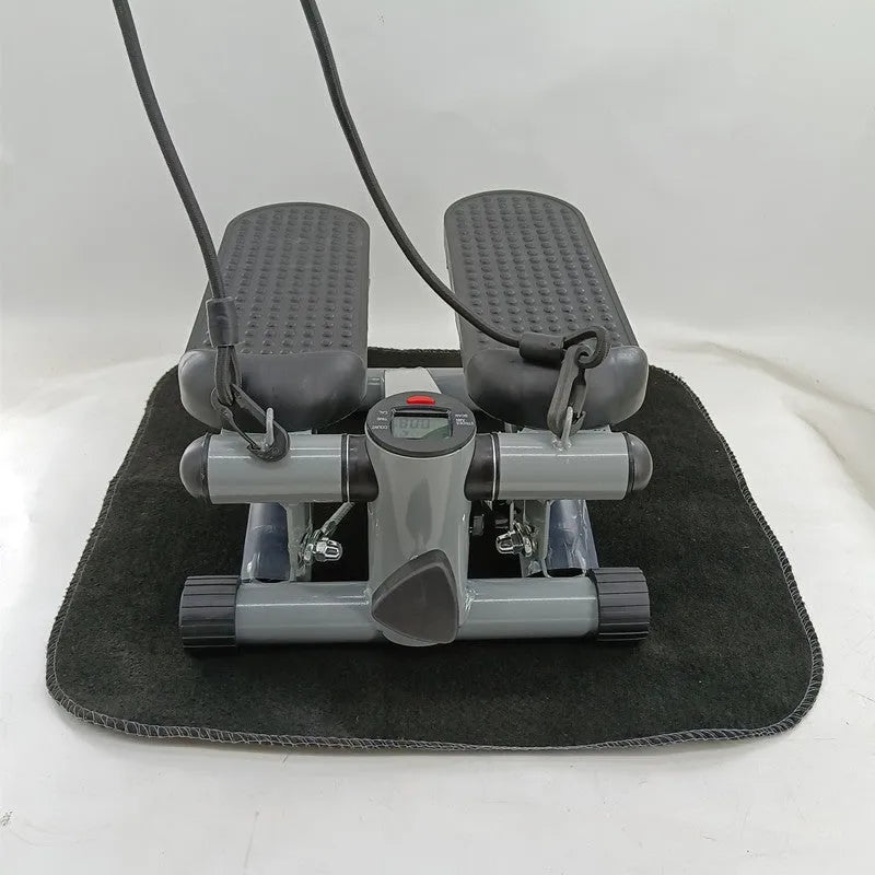 Silver grey hydraulic mini treadmill waist slimming exercise machine for home fitness