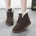 Women's suede snow boots with artificial wool lining and plastic sole, low tube, available in eight colours sizes 35-43