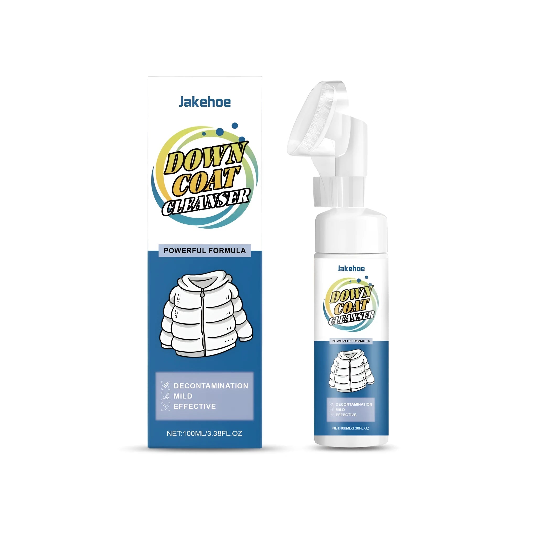 100 ml bottle of down coat cleanser liquid for washing down jackets and duvets