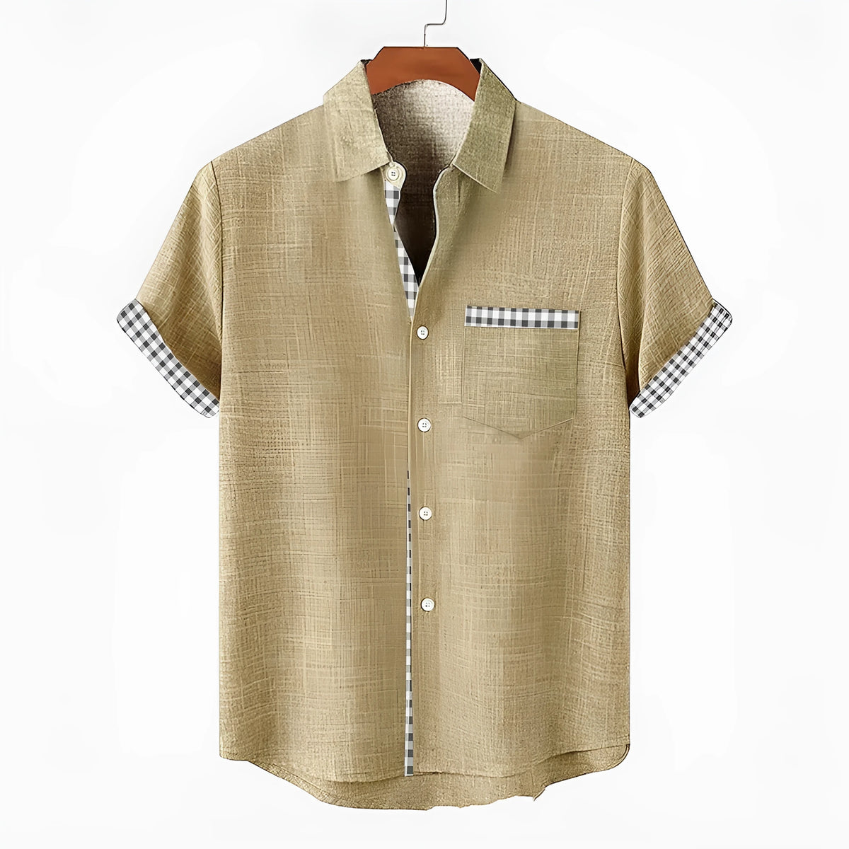 Loose fit short sleeve linen shirt with ocean fish pattern available in multiple colours and sizes for teenagers
