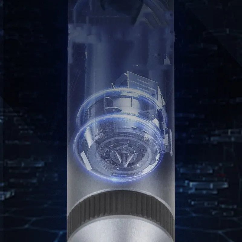 Precision electric screwdriver with aluminium alloy handle, showing compact size and dual-mode operation for torque control.