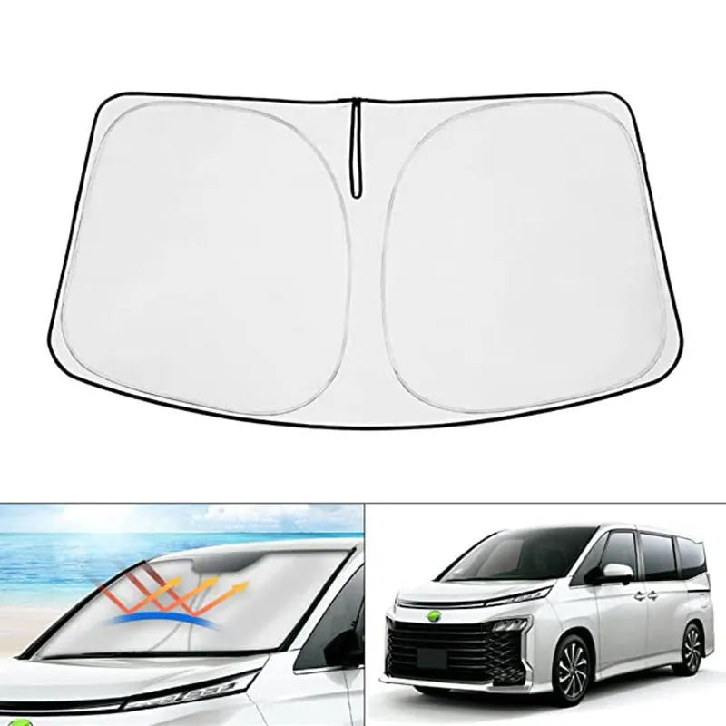 Toyota NOAH XOVY 90 series car front windshield sunshade cover with silver tape material