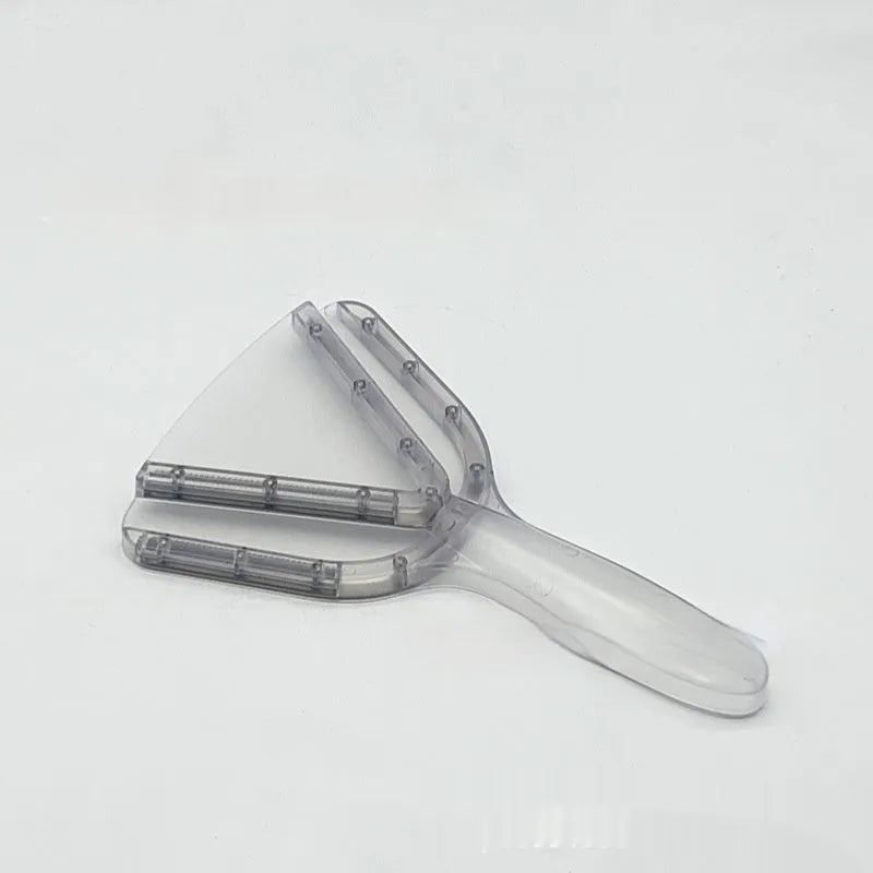 Red telescopic can opener and bottle opener multi-tool with adjustable handle on a white background.