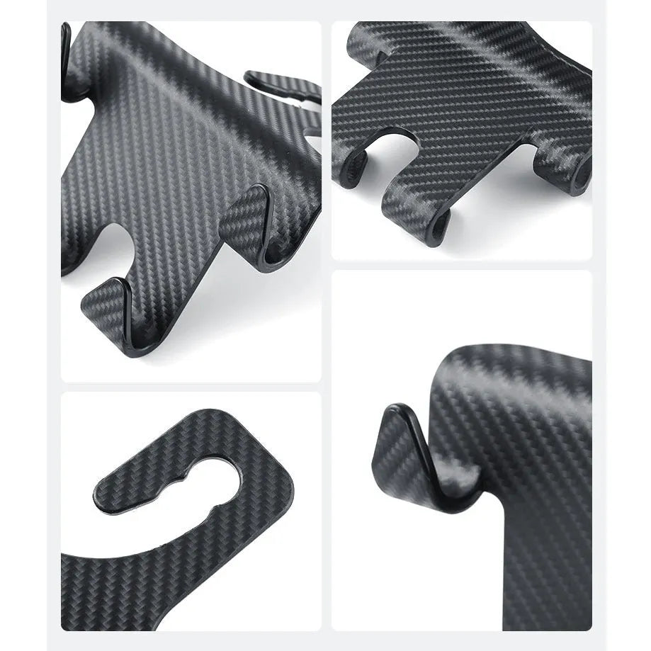 Black ABS plastic car hook and mobile phone bracket for rear seat storage