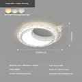 Nordic modern simplicity iron ceiling lamp in black finish 48cm diameter for bedroom or dining room
