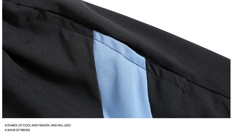 Men's black quick-drying sports shorts with elastic waist and straight-leg design for training