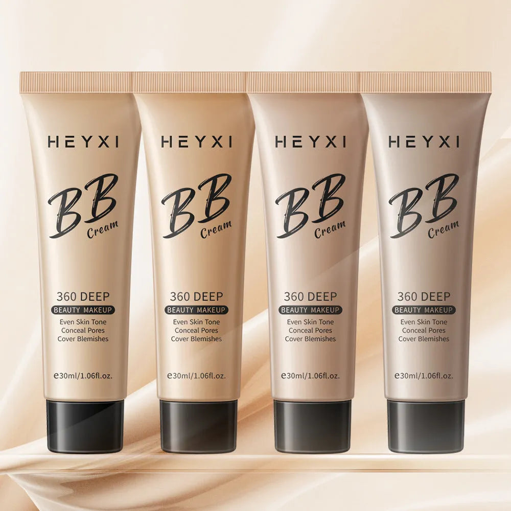 Waterproof BB cream foundation in four shade options with skincare benefits