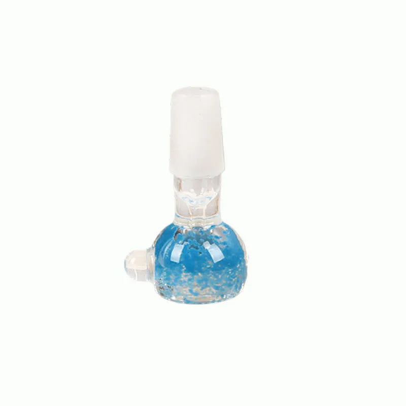 7cm transparent coloured glass tobacco pipe with geometric design in red, green, blue, or yellow