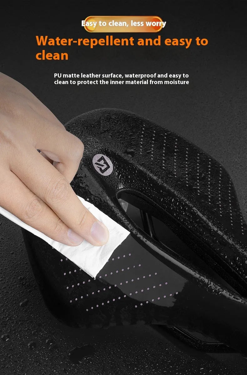 Medium mountain bike seat cushion in black or pink colour with PU foam construction