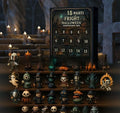 Halloween horror countdown blind box with doll figure in resin and plastic construction