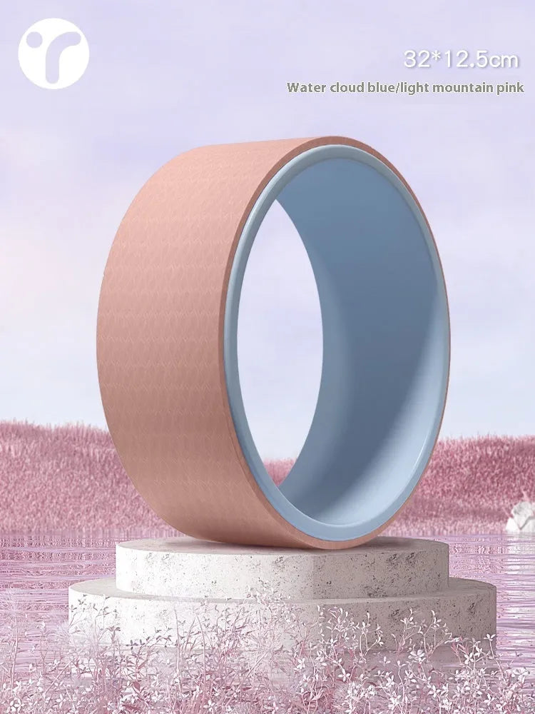 Rubber yoga wheel rear curved roller for Pilates and shoulder opening in a choice of colours