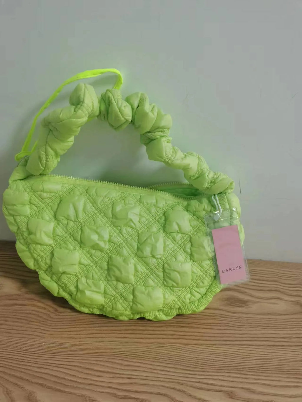 Women's nylon shoulder messenger bag in solid colour with adjustable strap showing dimensions 35cm wide by 20cm high