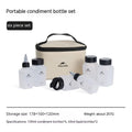 Naturehike six-piece portable plastic seasoning bottle set for outdoor cooking.