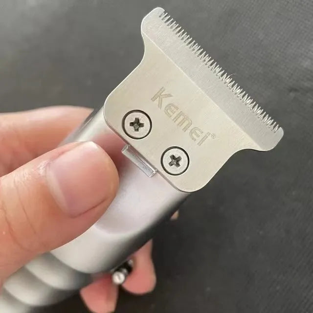 Barber scissors with LCD display and rechargeable power supply