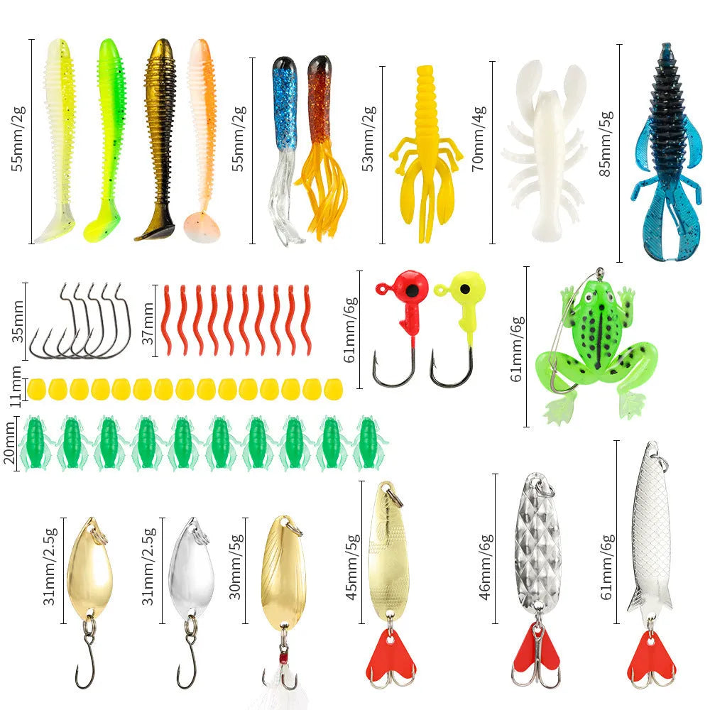 Metal Mino Bog fishing set blind box with Christmas theme and 01 style colour.