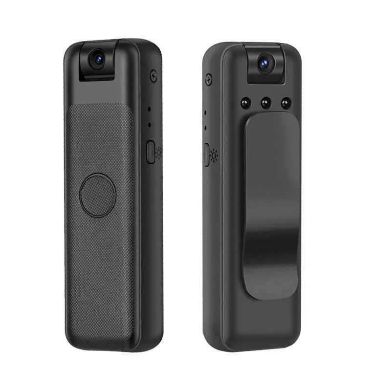 Black conference camera with back splint bracket on tabletop with USB Type-C cable