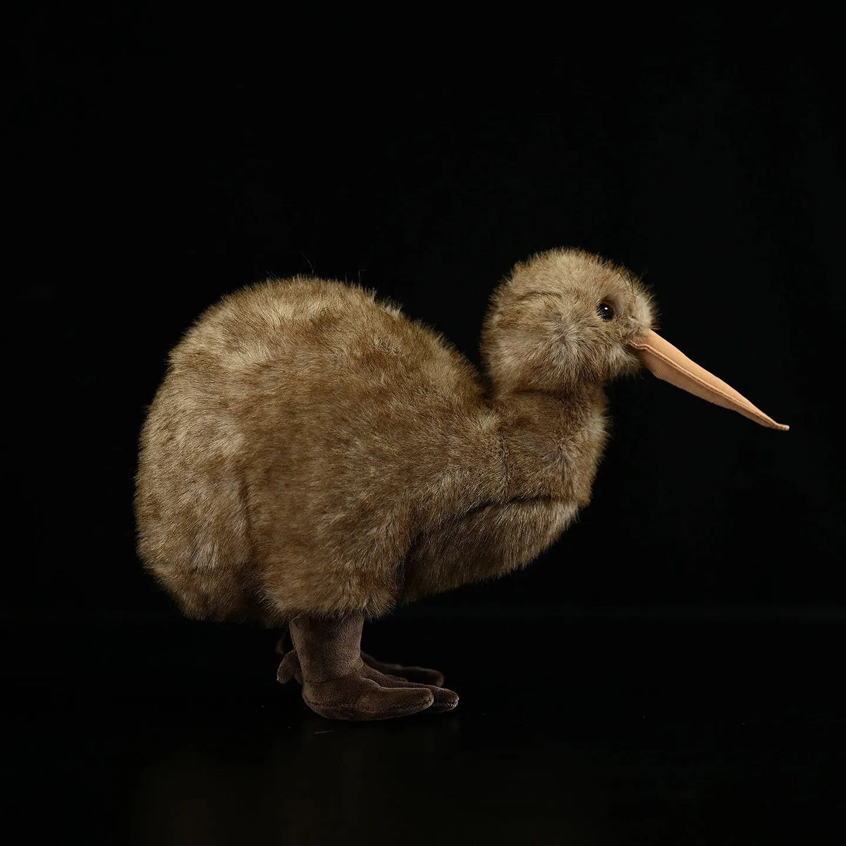 Kiwi plush toy 25cm tall and 13cm wide in pictured colour with chemical fibre and iron wire